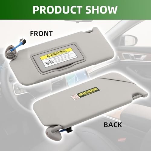 Sun Visor Compatible with Accord 2008-2012 2013 2014 2015 Left Driver Side Grey