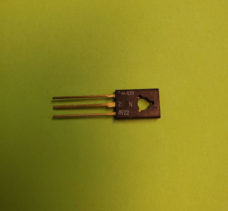Motorola 2N4922 3 pin gold transistor