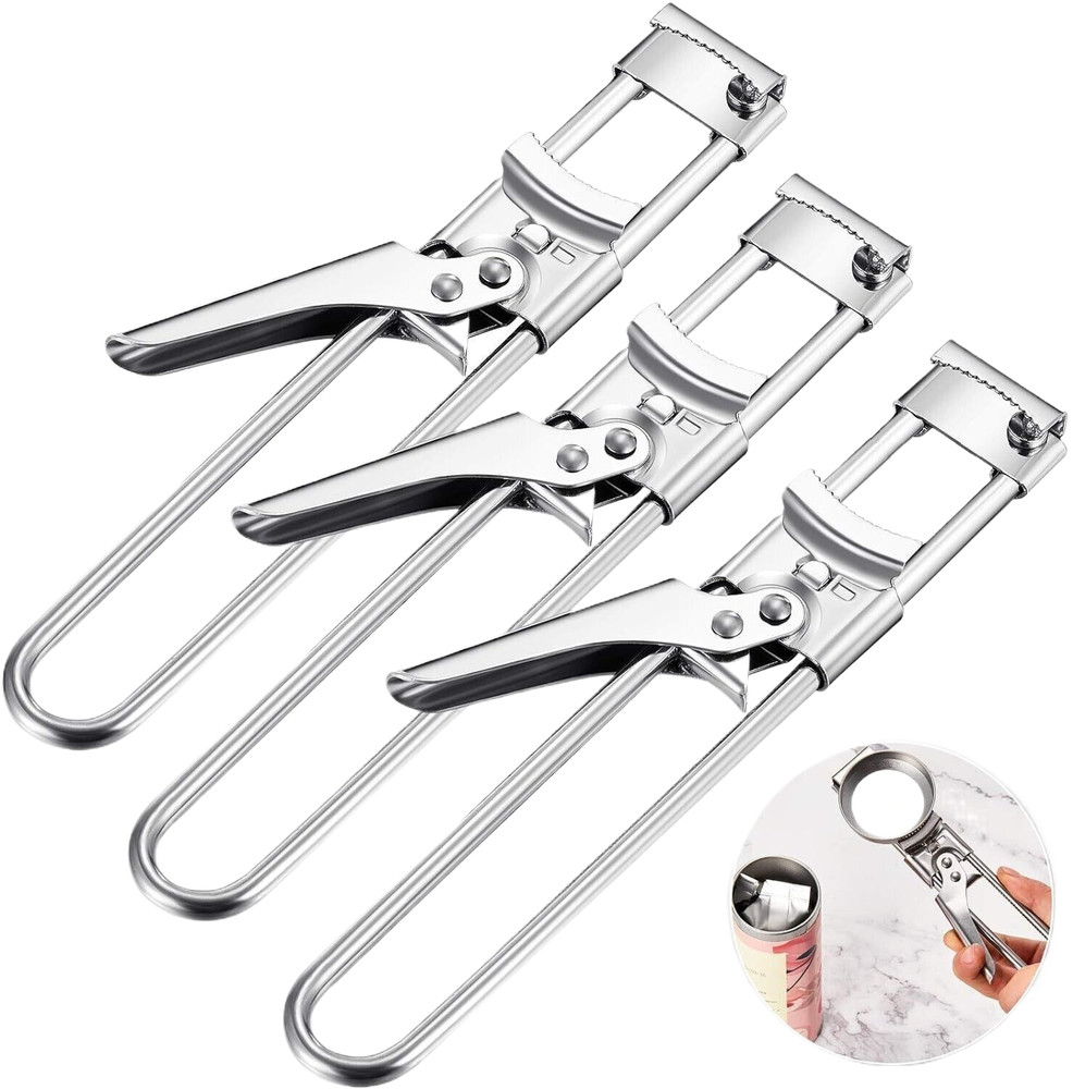Adjustable Multifunctional Stainless Steel Can Opener Jar Lid Gripper Kitchen