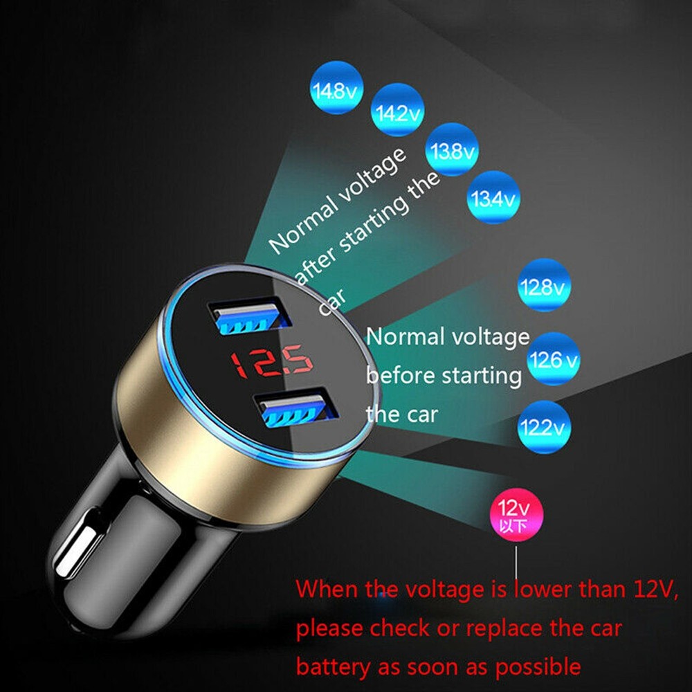 12V Digital LED Display Voltmeter Voltage Gauge Panel Meter Car Motorcycle
