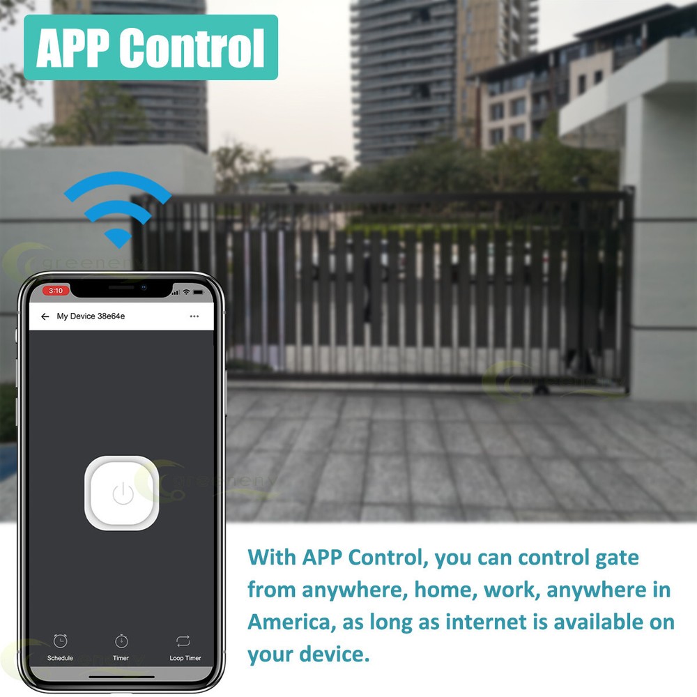 3100lbs Automatic Sliding Gate Opener Door Operator 4 Remote Control+APP Control