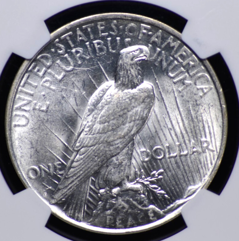1927 D PEACE DOLLAR NGC MS 61 UNCTUOUS WHITE SATIN LUSTER, STRONG STRIKE, MARKS