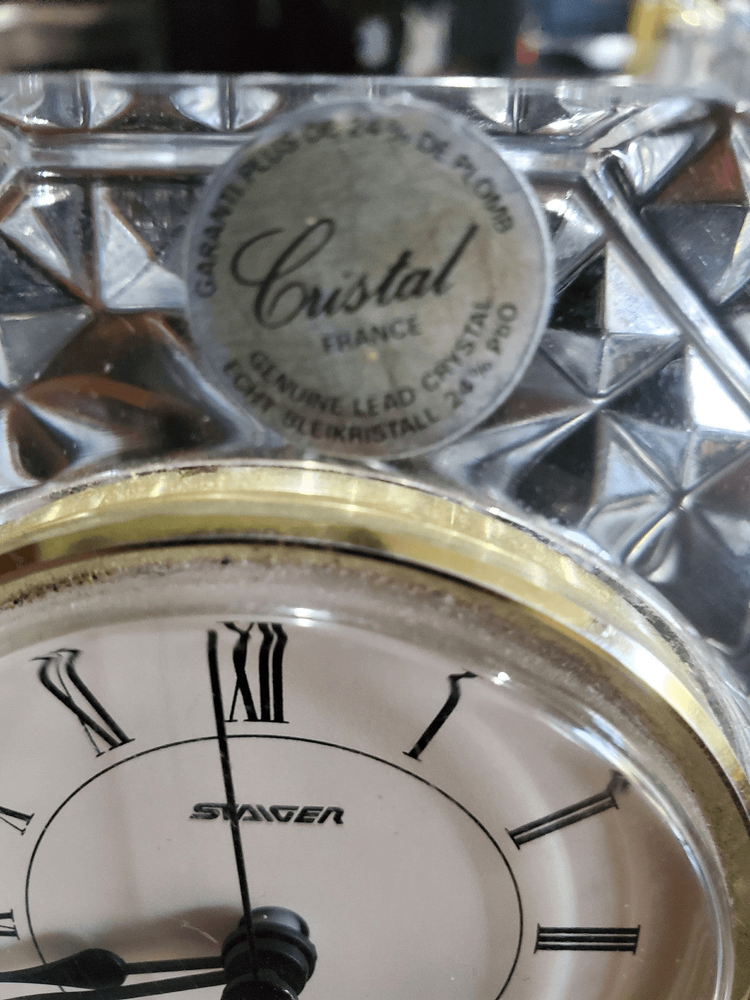 Staiger Crystal Quartz Desk Clock West Germany Octagon