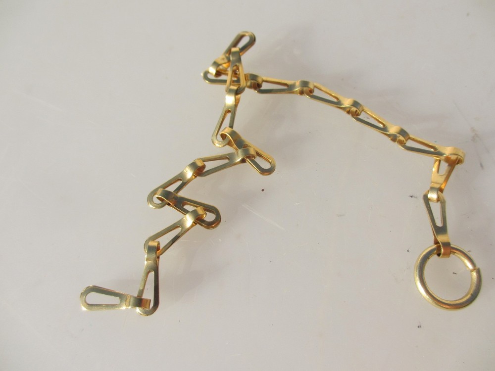 Vintage Brass Lighting Chain Hanger Loop Box Trunk Light Pull Plug Old 26cm 10"