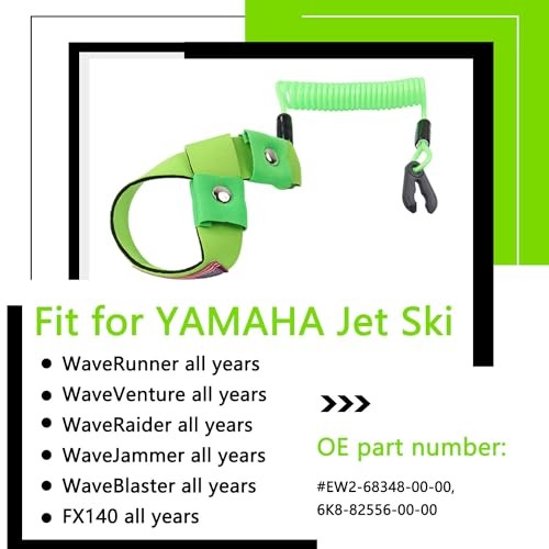 Jet Ski Kill Switch Lanyard Compatible with Yamaha Cut Off Tether Replace Green