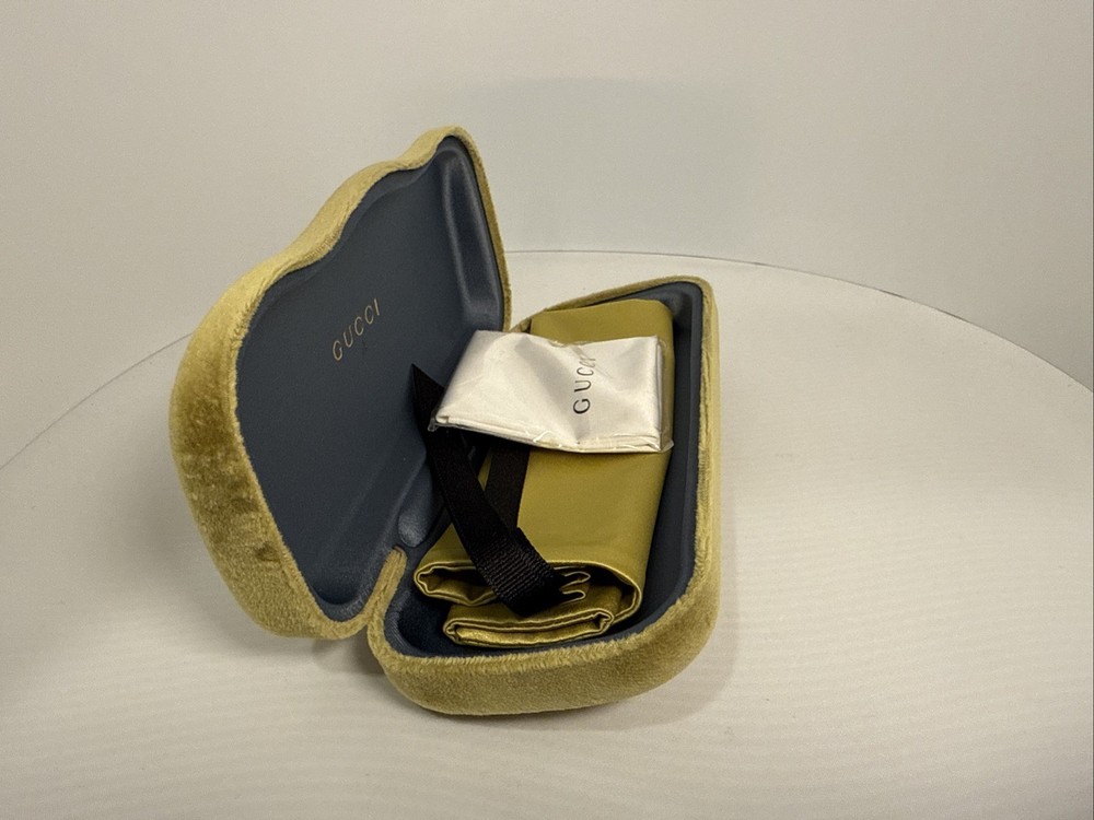 Gucci, Olive, Small, Velvet Clamshell Case