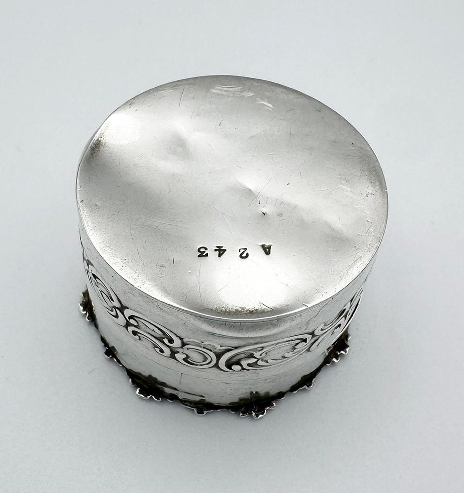 EDWARDIAN OPENWORK POMANDER BOX STERLING SILVER BIRMINGHAM 1909 W COMYNS