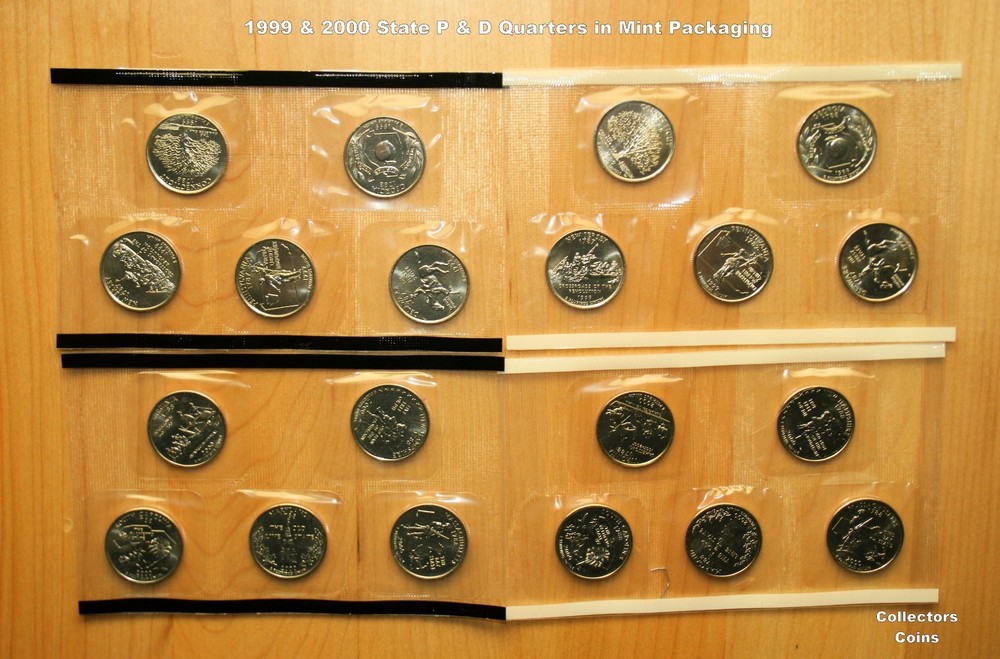 1999 - 2009 Complete Mint Packaged 112 State Quarter P&D Uncirculated/Satin Set