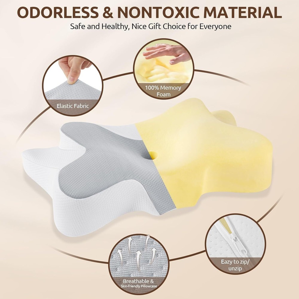 Pain Relieving Cervical Pillow, Memory Foam Pillow, Comfortable Sleeping