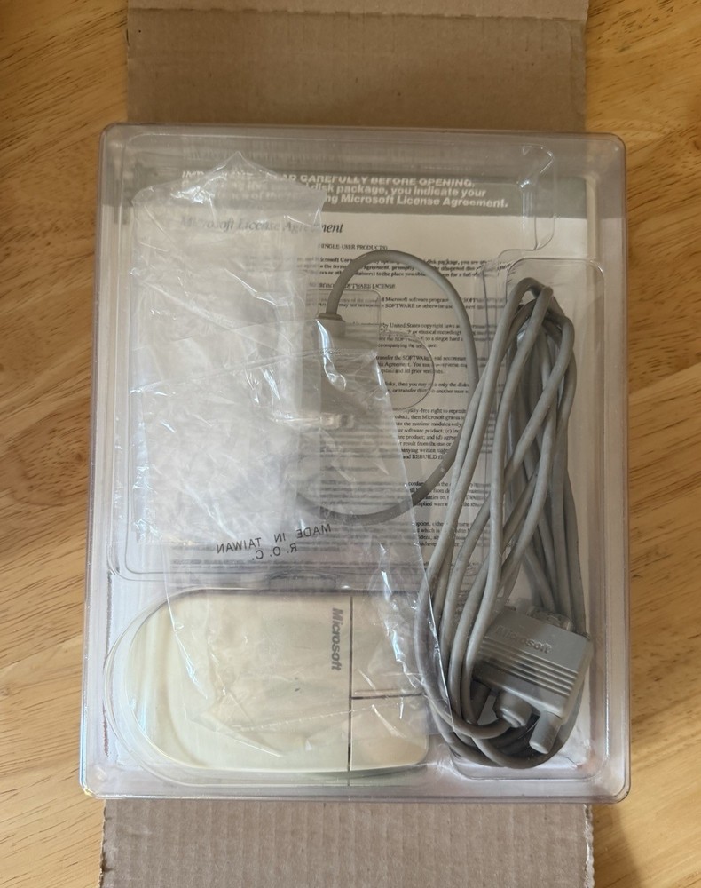 Microsoft Mouse & Paintbrush (1990) "New Version" Never Used ~ Sealed Software