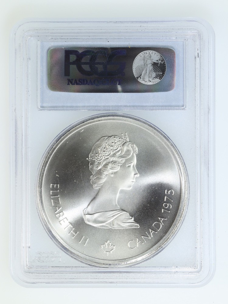 1975 $10 Silver Canada Olympics Hurdles MS 67 PCGS