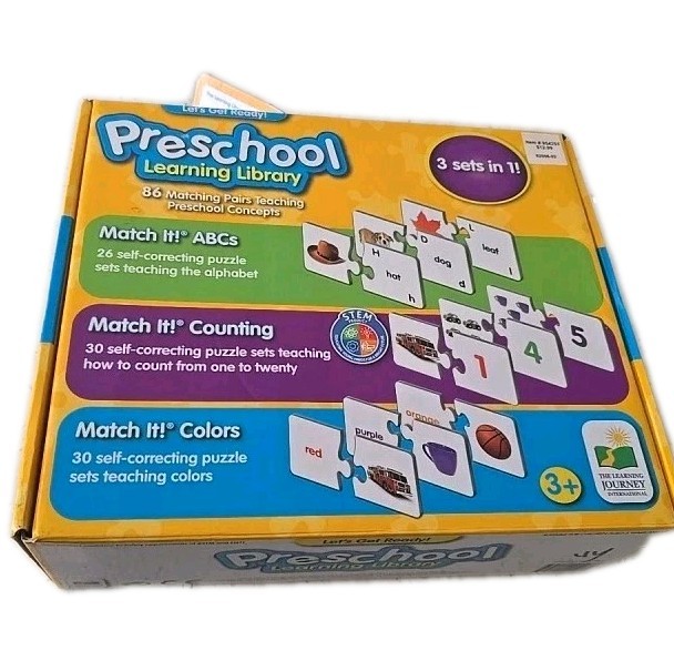 Preschool Learning Library Matching Pairs Educational Game Complete