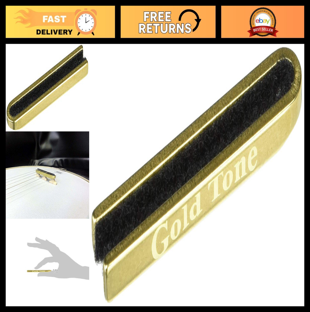 Professional Brass Banjo Mute - Adjustable Silencer for 4, 5, & 6-String Banjos