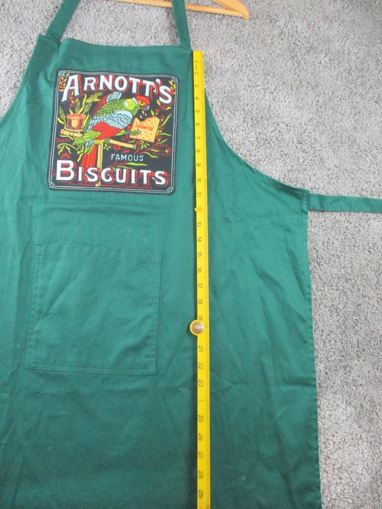 Arnott's Biscuits Apron Neck Strap/Back Tie Green Front Pocket/Pouch Graphic