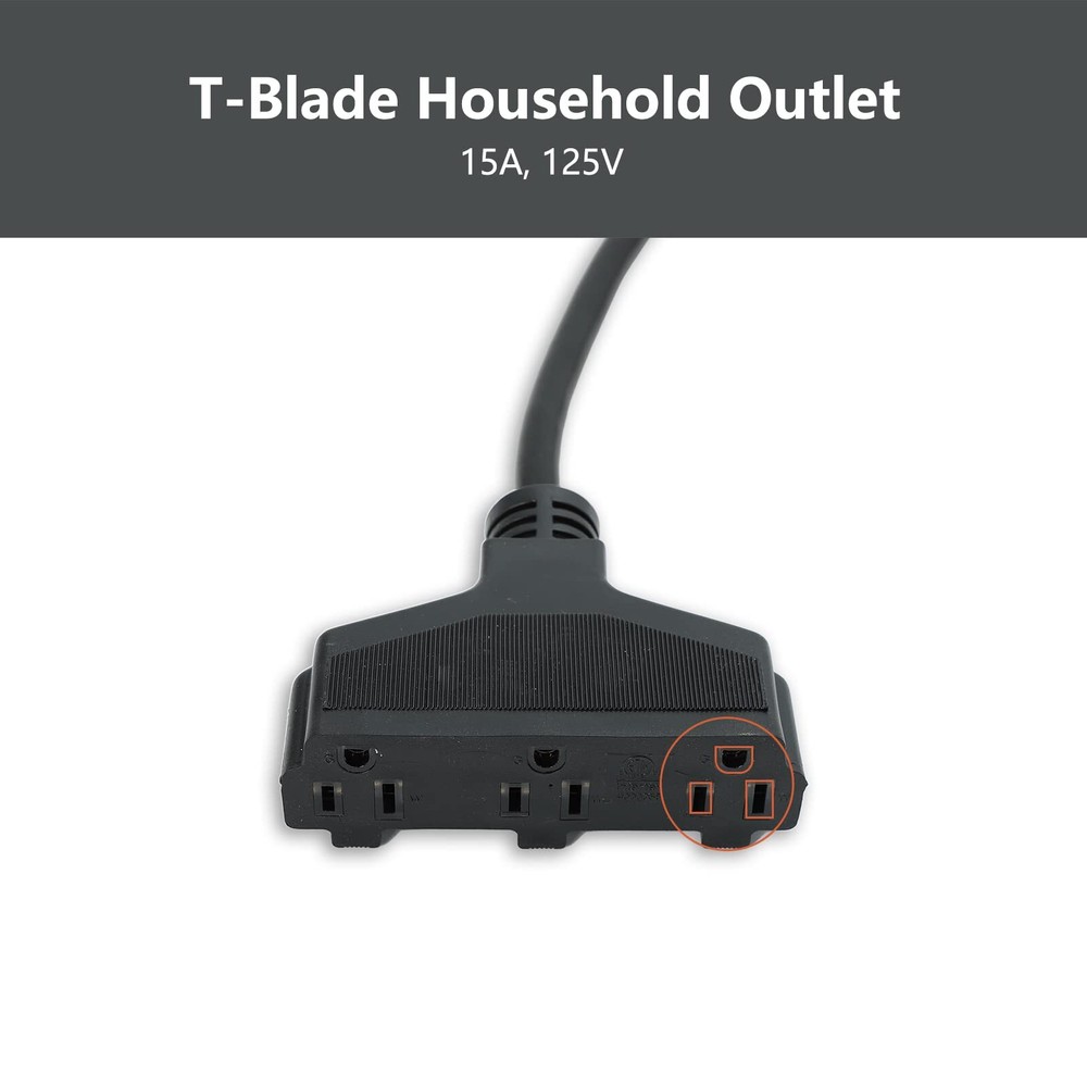 RV 30A to (3) 15A Adapter Cord Tri Outlet Household 125/250V with Grip Handle