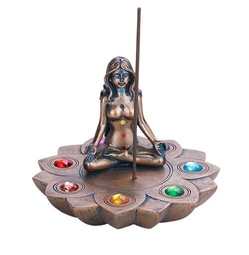 PT  Yoga Pose Chakra Stones Incense Burner