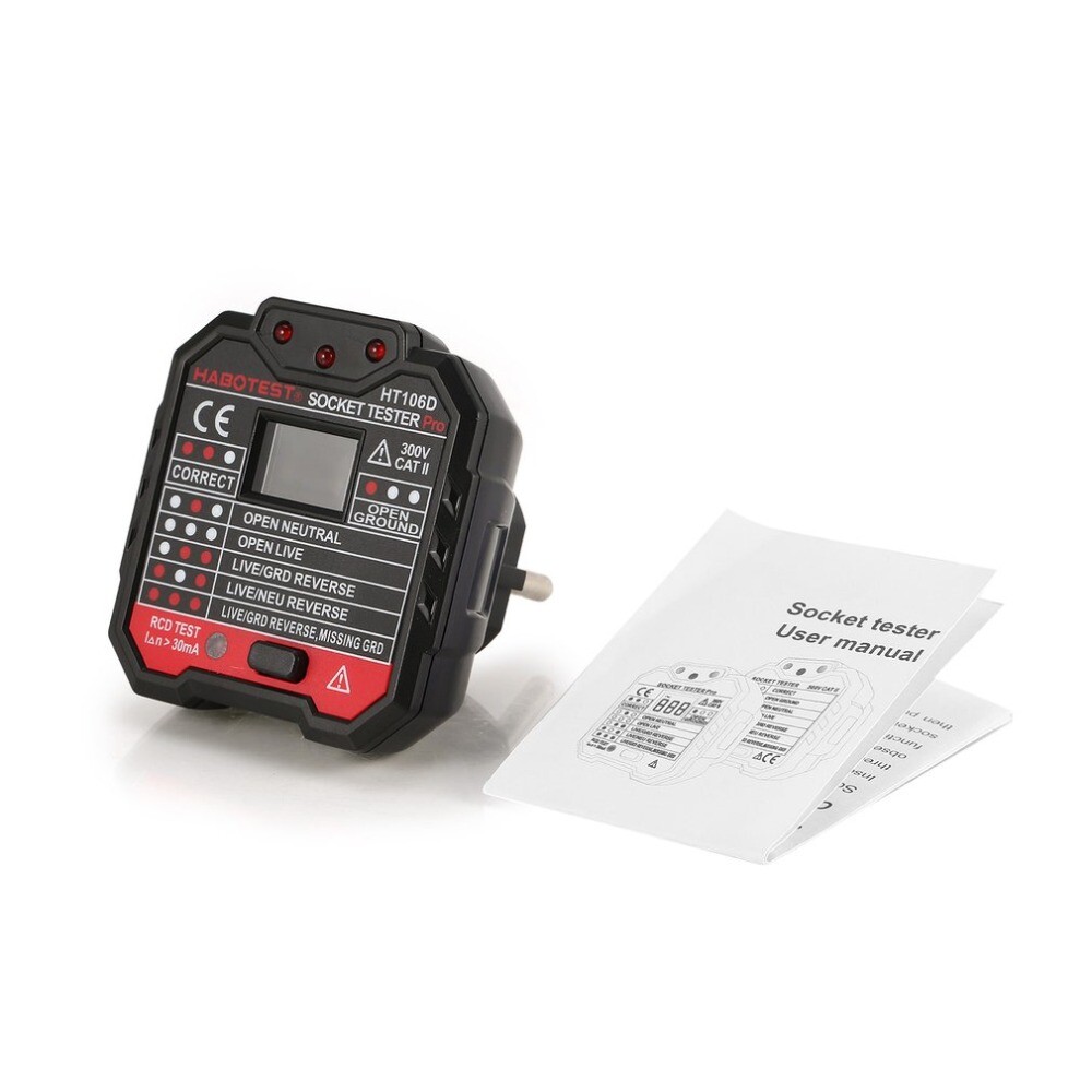 Digital display socket tester plug polarity phase check Voltage detector US/EU