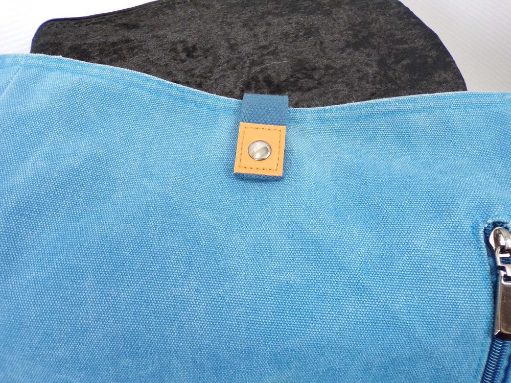 Backpack Daybag Denim Blue Canvas 13”x13”x4”