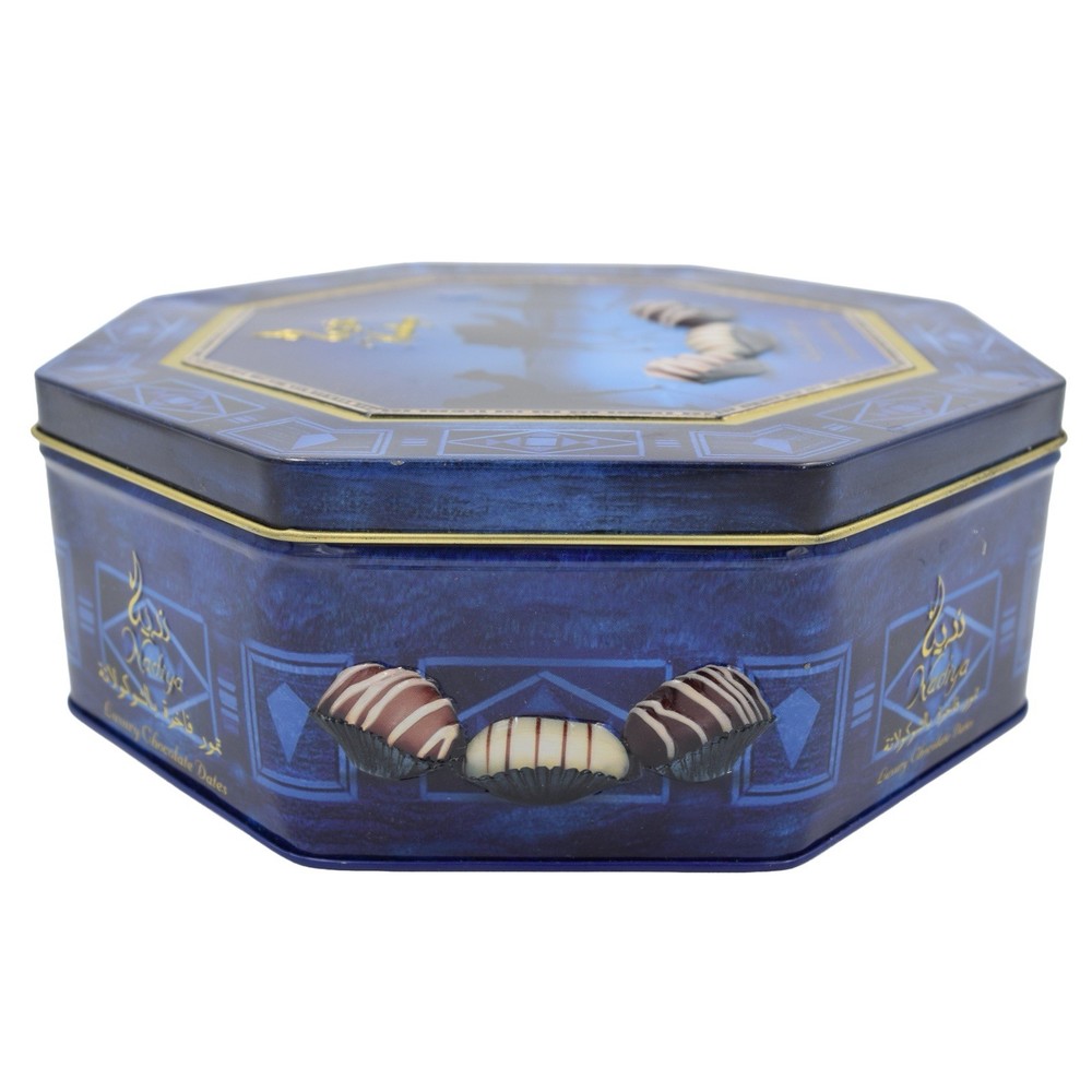 Luxury Nadiya Belgian Chocolate Arabian Dates Octagonal TIN ONLY EMPTY