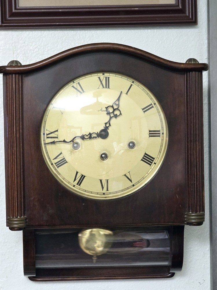 Antique Mauthe Wall Clock Runs And Stops