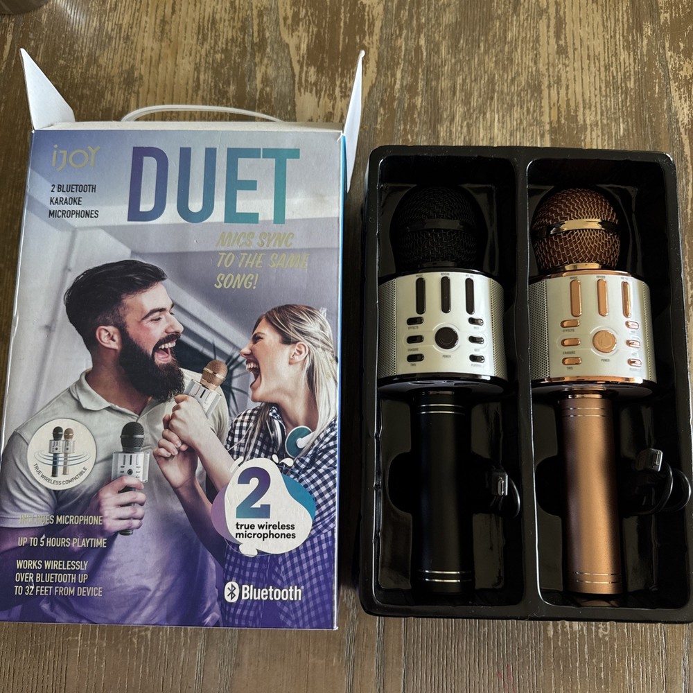 iJoy Duet Karaoke Microphones Bluetooth Speaker IJMCDT01