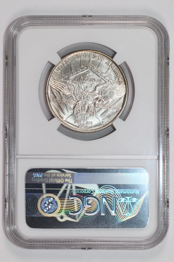 1939-D ARKANSAS COMMEMORATIVE HALF DOLLAR NGC MS66