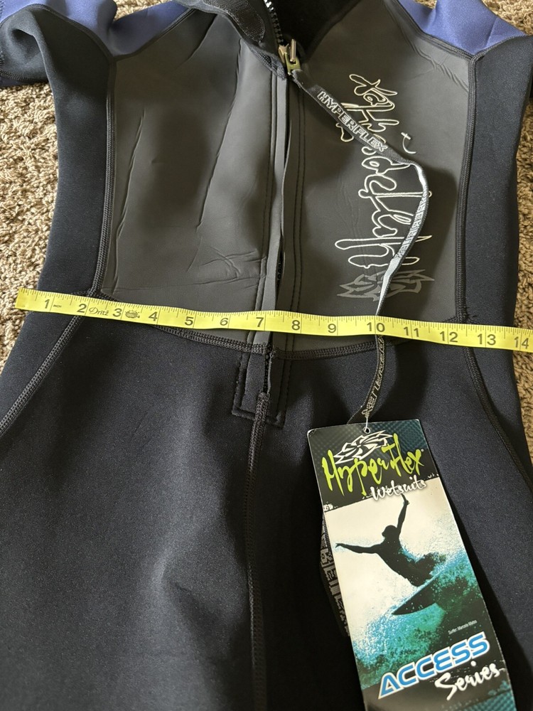 Hyperflex Access 2.5 Short Body One Piece Wet Suit Black/Blue Size US Small