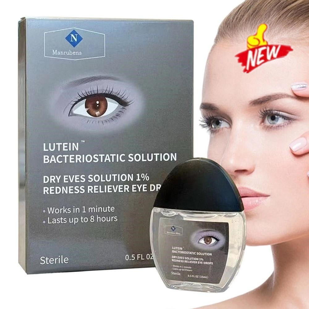 Bacteriostatic Solution, Dry Eves Solution 1% Redness Eye Reliever Drops B5T2
