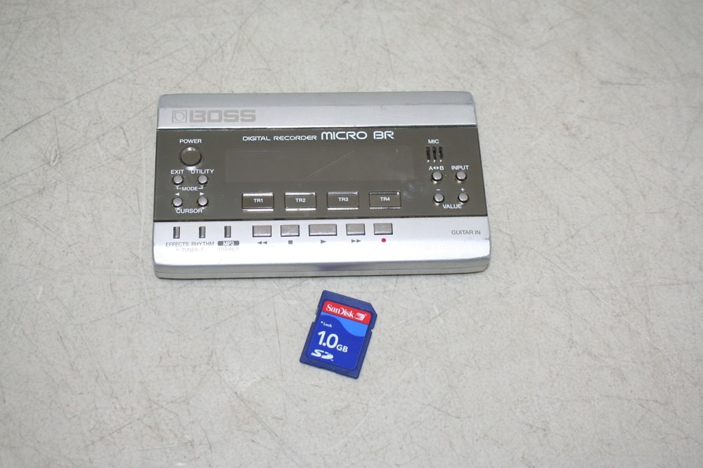 Boss MICRO BR 4-Track Digital Pocket Recorder Multitrack W/1GB SD Card