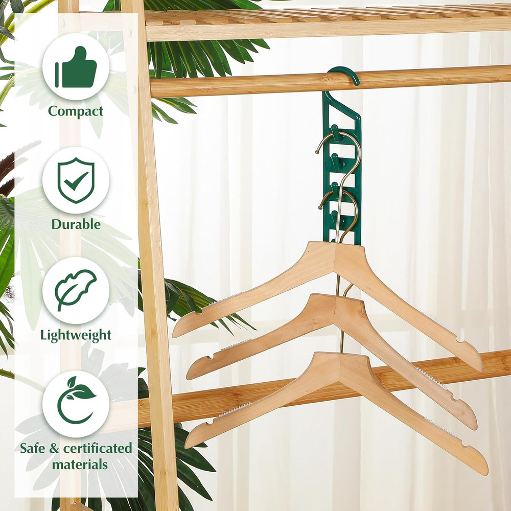 12 Pack Space Saving Hangers for Clothes Heavy Duty Plastic Organizer Multi Clos