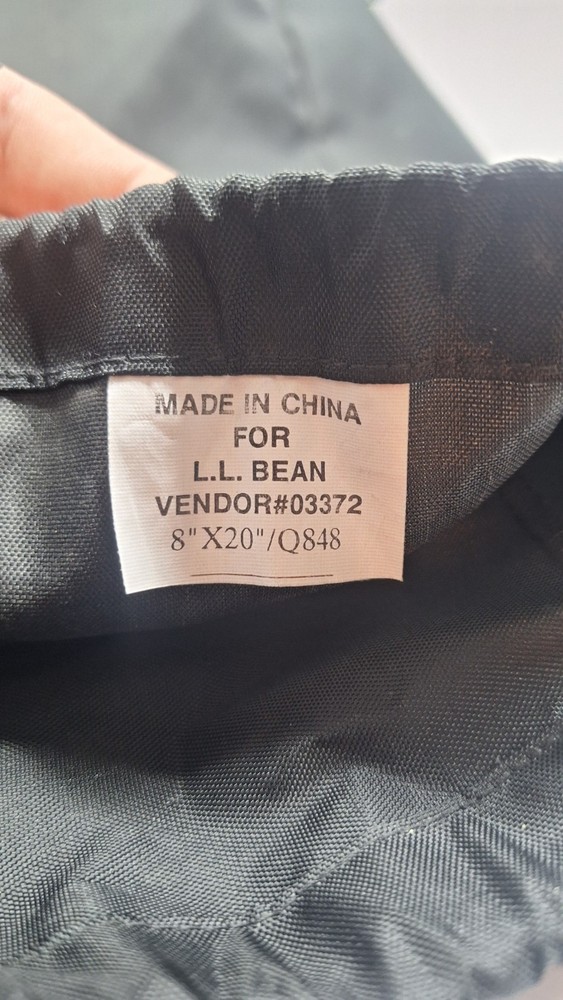 LL Bean 8"X20" Water Resistant AveDrawstring Bag With Handle