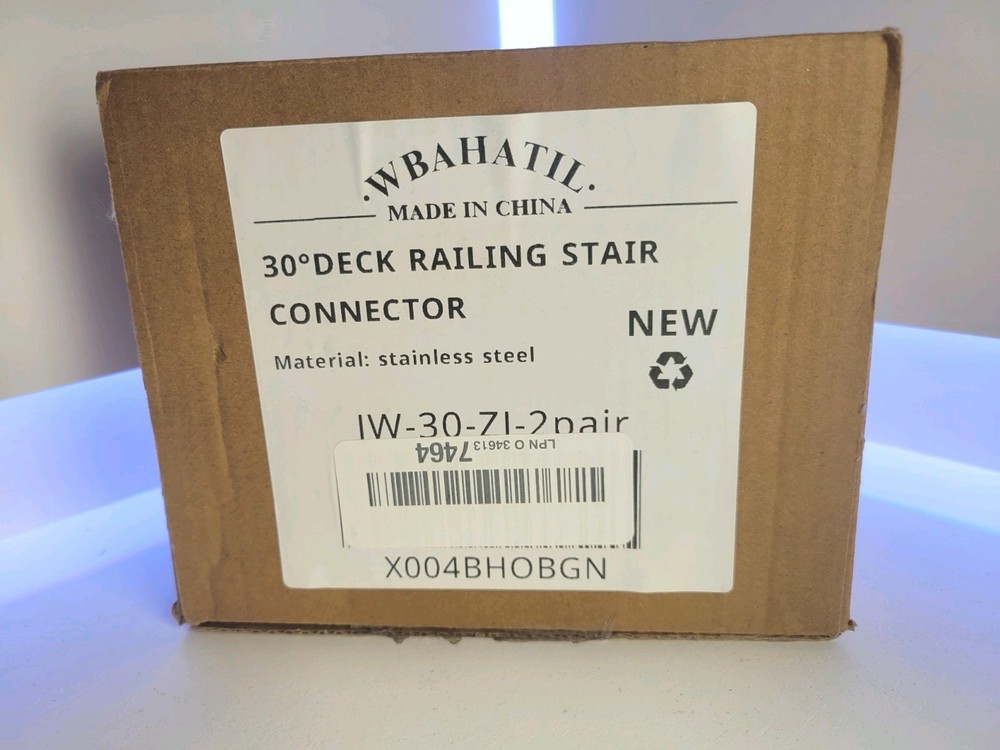 30° WBAHATIL Deck Railing Stair Connector