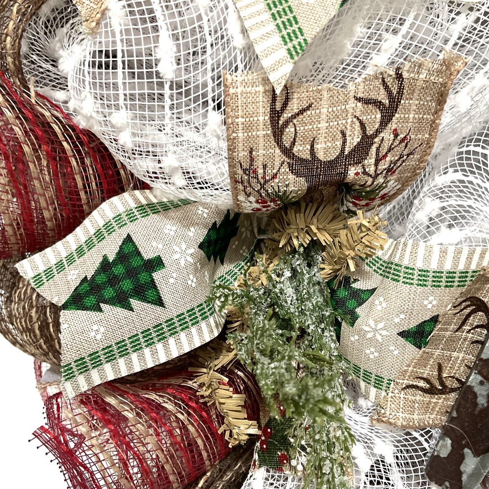 Rustic Winter Ski Wreath Handmade