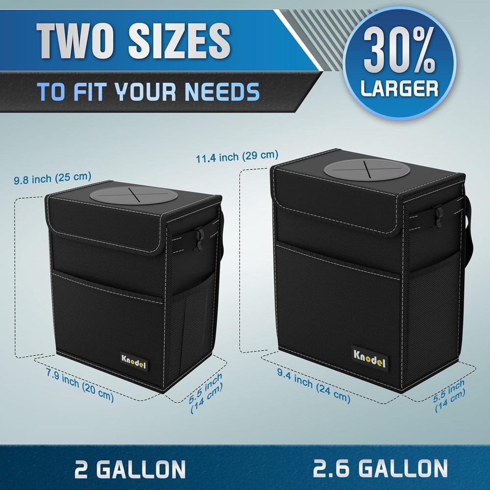 Leak Proof Waterproof Car Trash Can 2 Gallon with Lid