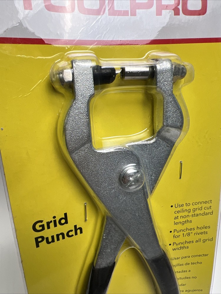 ToolPro Grid Punch for 1/8 inch Aluminum Pull Rivets - Punch, Silver