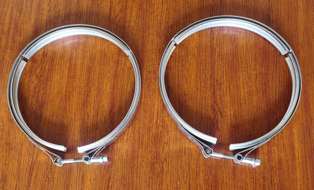 Diesel Particulate Filter DPF V-band Clamps Inlet 2pcs Replace A6809950202