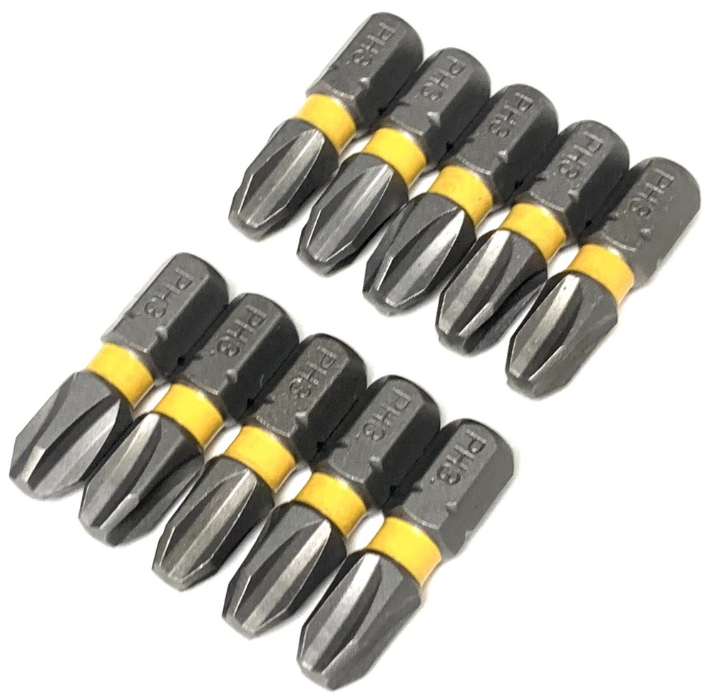 PH3 Phillips DEWALT MAXFIT 10 Pc Bit Set 1in. IMPACT READY. New