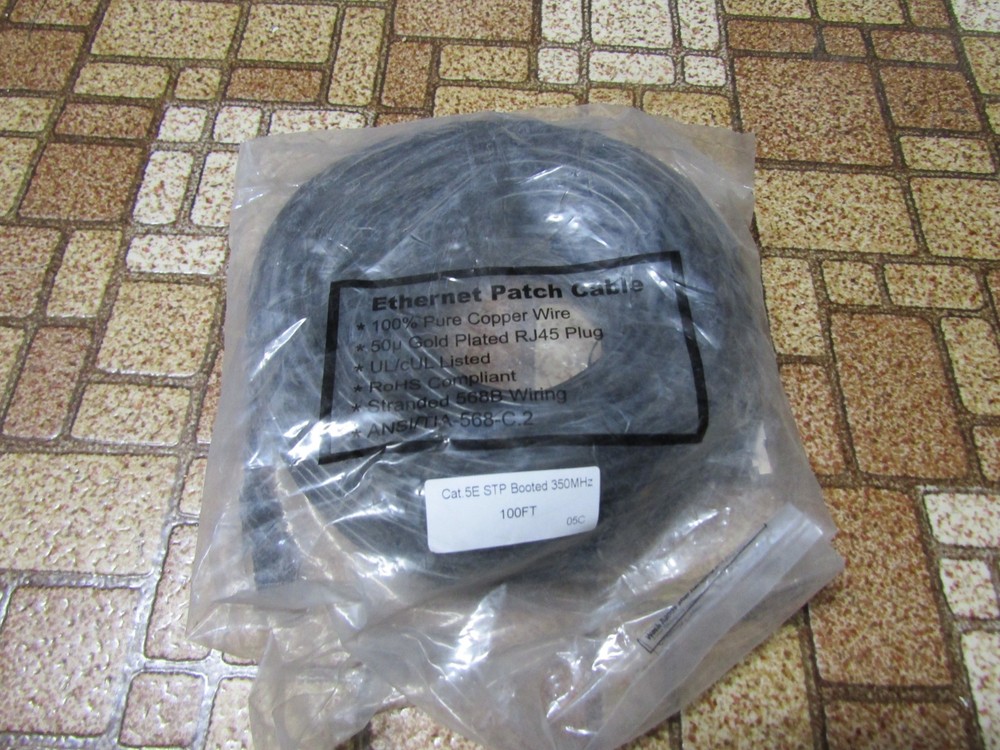 cat 5e stp booted 100' 350mhz rj45