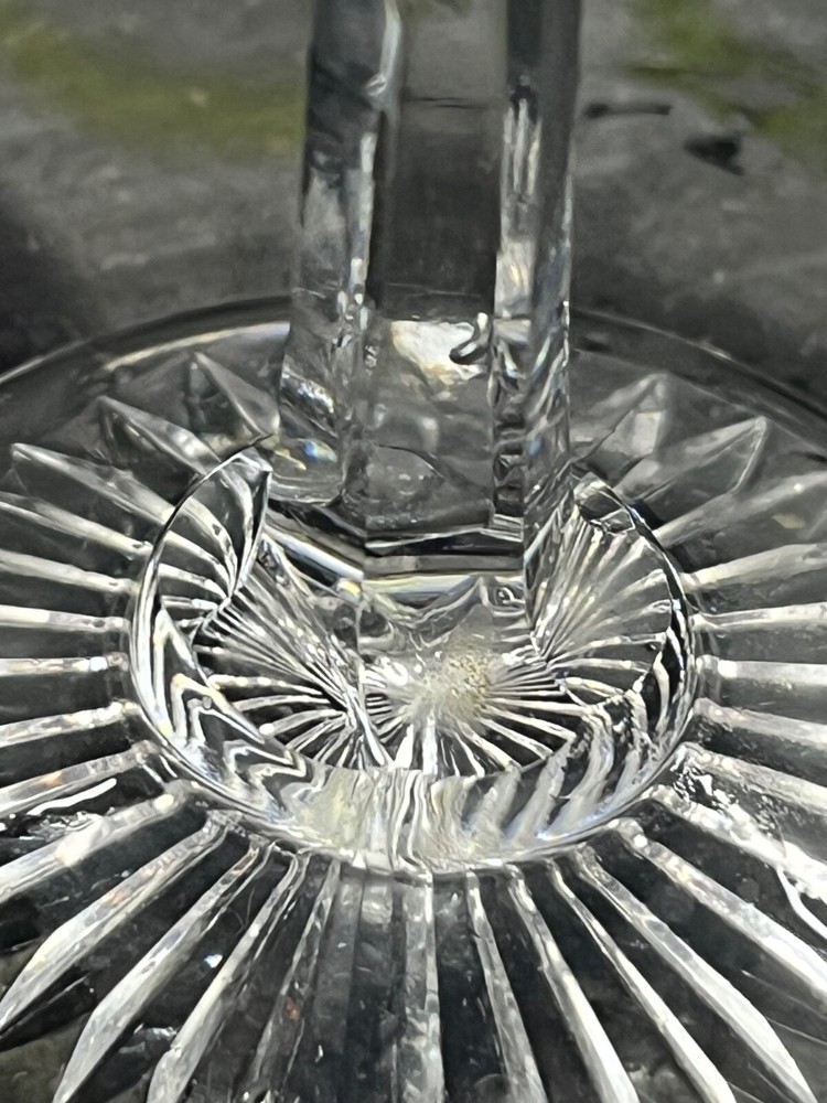 Rare Multi Colored Set Crystal Cut Cordial glasses 4 pieces.