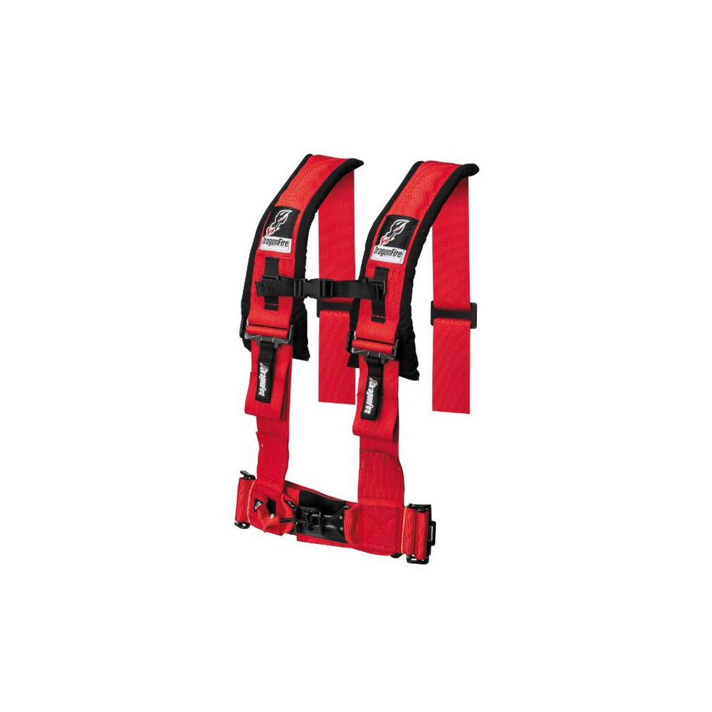 DragonFire Standard 4-Point Harness - 3" Red (521355)
