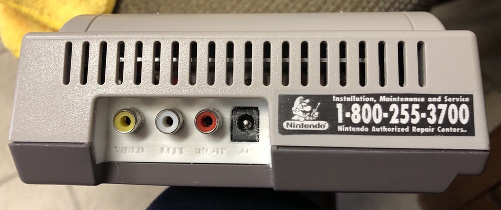 Nintendo NES-101 Top Loader w/ 3D Printed Back Composite AV LED Install Service