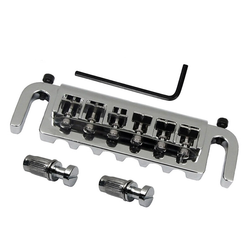 Big Type Wraparound Compensated 6 String Bridge Tailpiece for LP SG Style Guitar