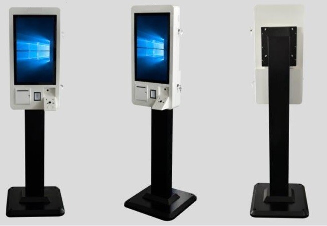 Self service kiosk for ordering touch screen fast food