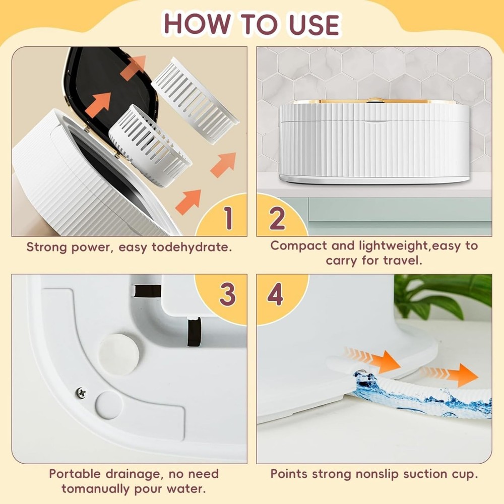 Portable Washing Machine 16L Mini Foldable Laundry with 3 Deep Cleaning Modes...