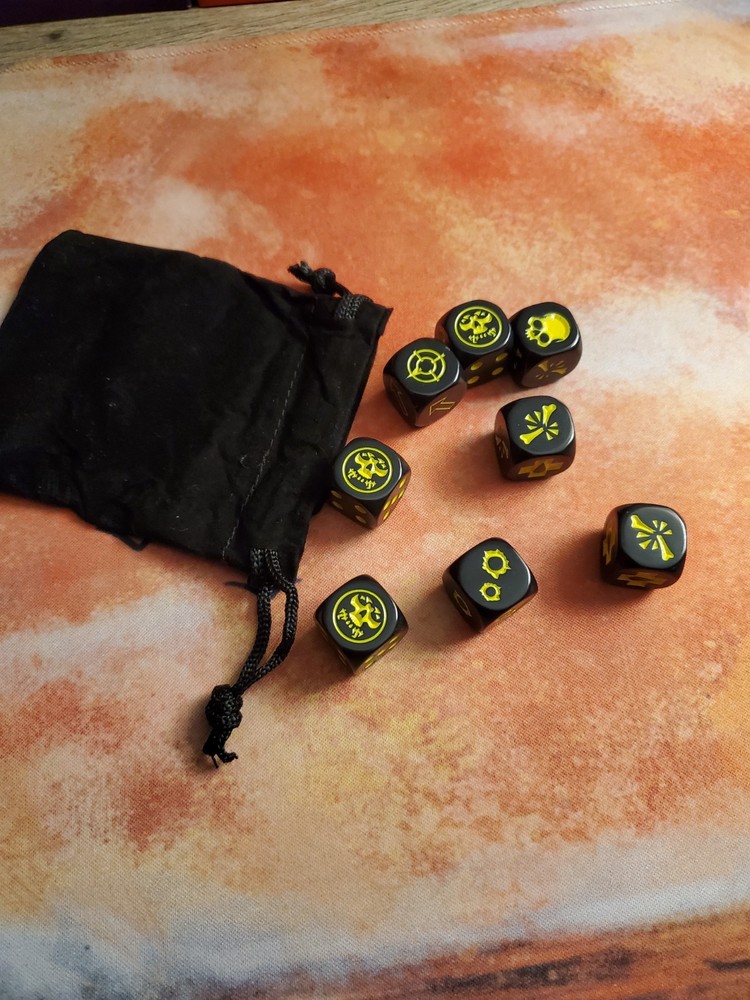 Necromunda Dice Set Games Workshop Black And Yellow