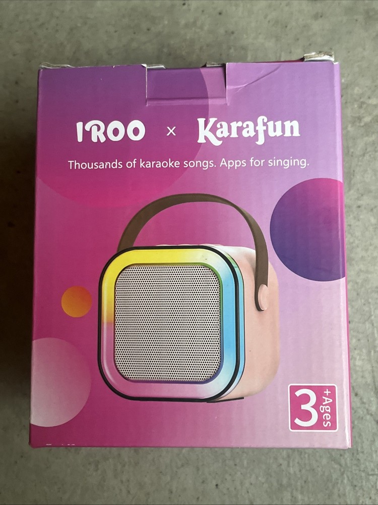 IROO Mini Karaoke Machine with 2 Wireless Microphones, Bluetooth Speaker – Fun