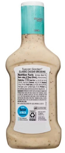 Tuscan Garden Classic Caesar Salad Dressing, 16 oz (2 Bottles)