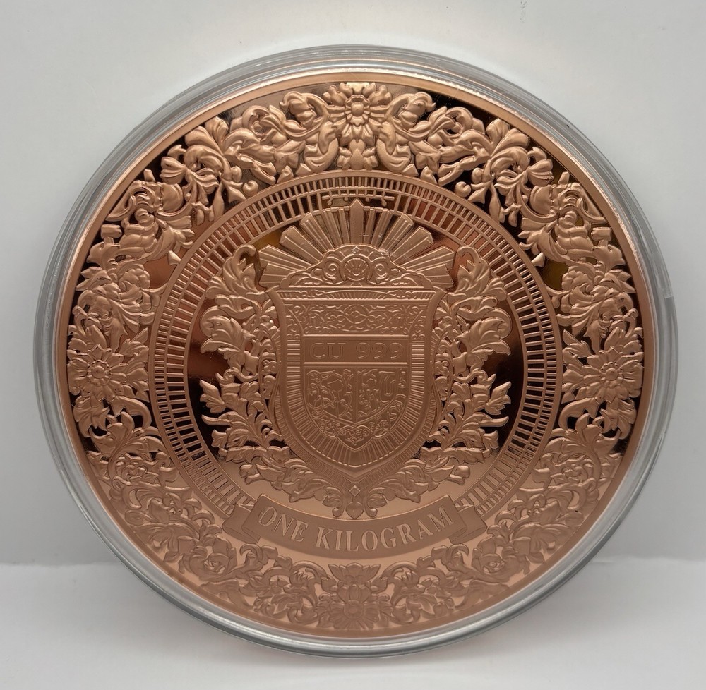 Warriors Samurai Colorized 1 Kilo Copper Round with Capsule