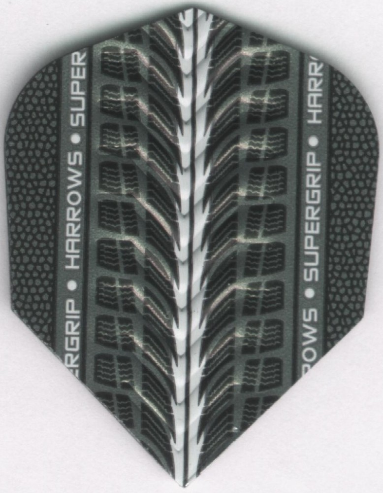 White HARROWS SUPERGRIP Dimplex Ribs Dart Flights: 3 per set