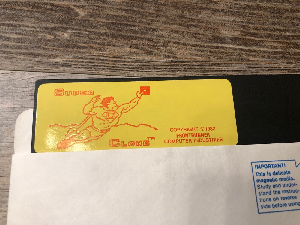 Super Clone Front Runner Computer Industries 1982 5.25” Floppy Disk